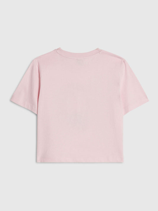 Dsiney Kidz - River Island Pink Disco All The Time Crop T-Shirt image 2