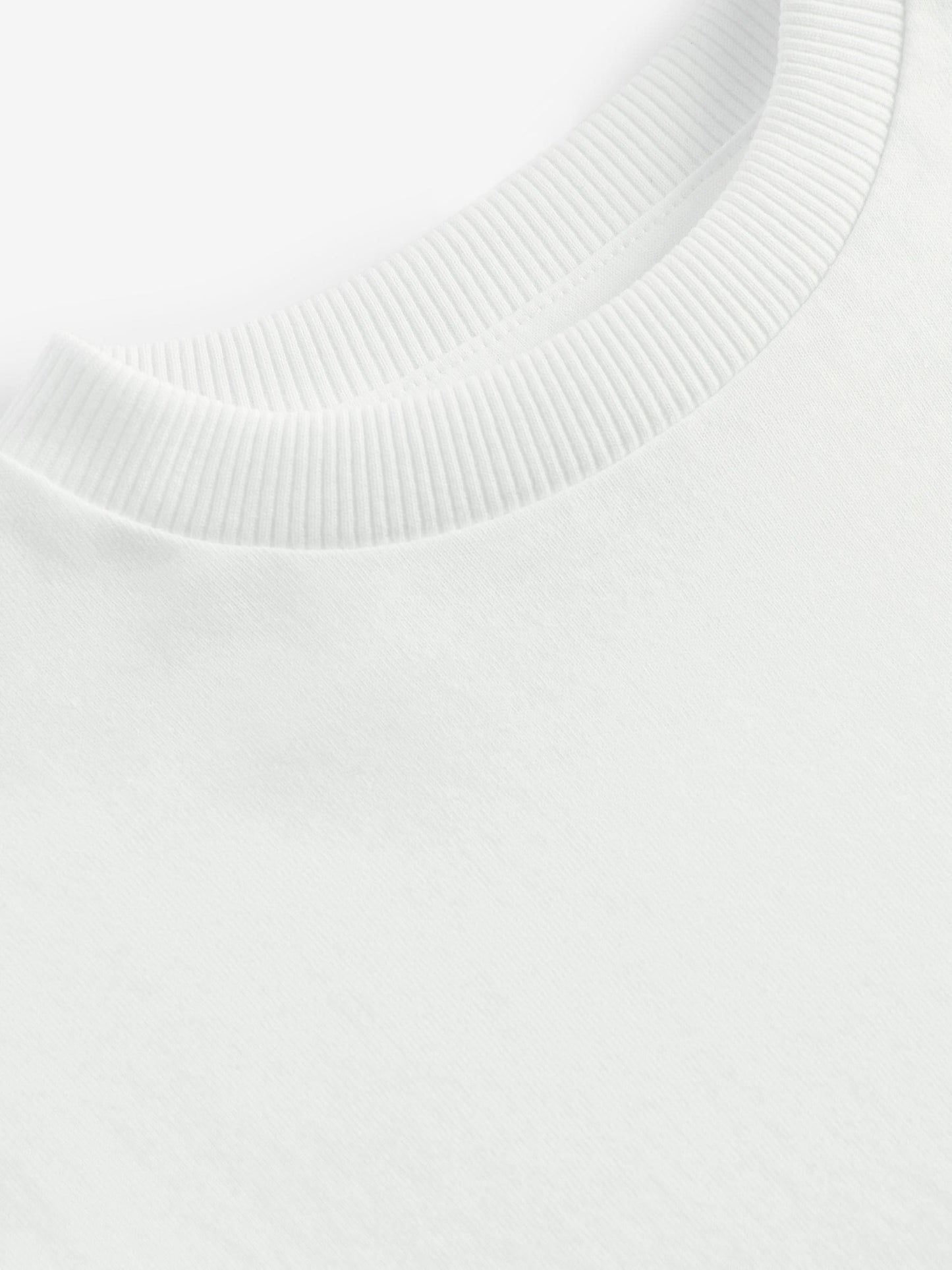 White Short Sleeve Plain T-Shirt (3mths-7yrs) image 4