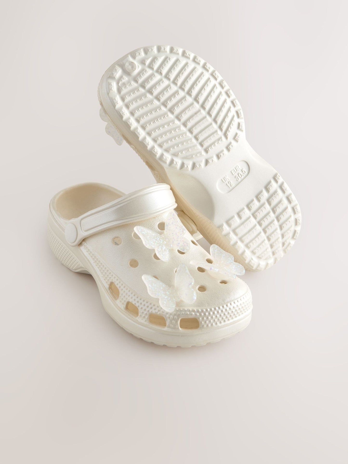 White Butterfly Clogs image 5