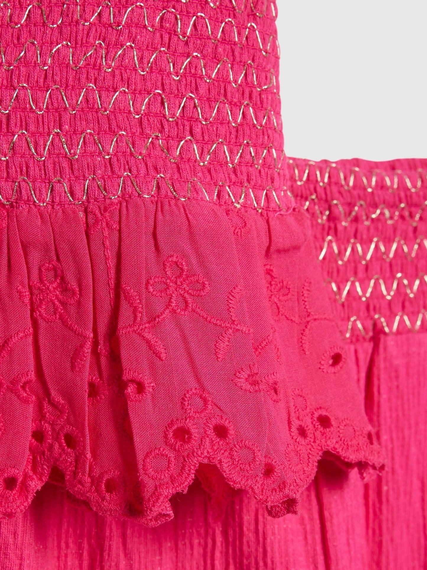 Dsiney Kidz - River Island Pink Shirred Frill Top & Trousers Set image 5