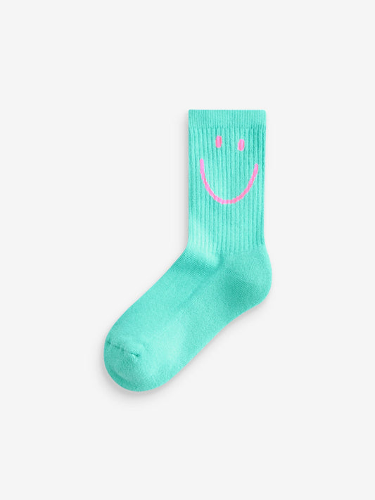 Pink, Purple and Teal Blue Character Cotton Rich Cushioned Sole Ankle Socks 3 Pack image 3
