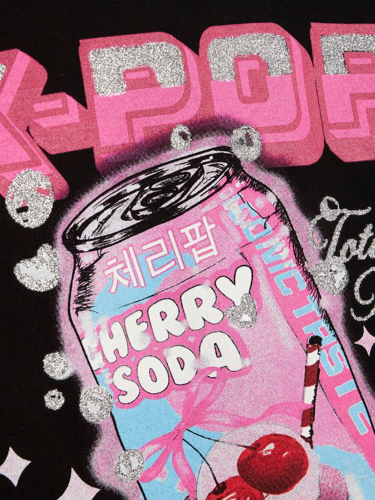 Dsiney Kidz - River Island Black K Pop Soda Queen Short Sleeve T-Shirt image 4