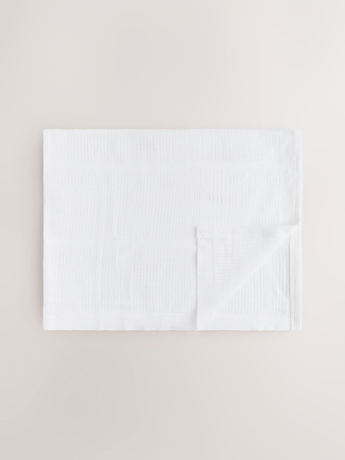 2 Pack White Cotton Baby Cellular Blankets image 2