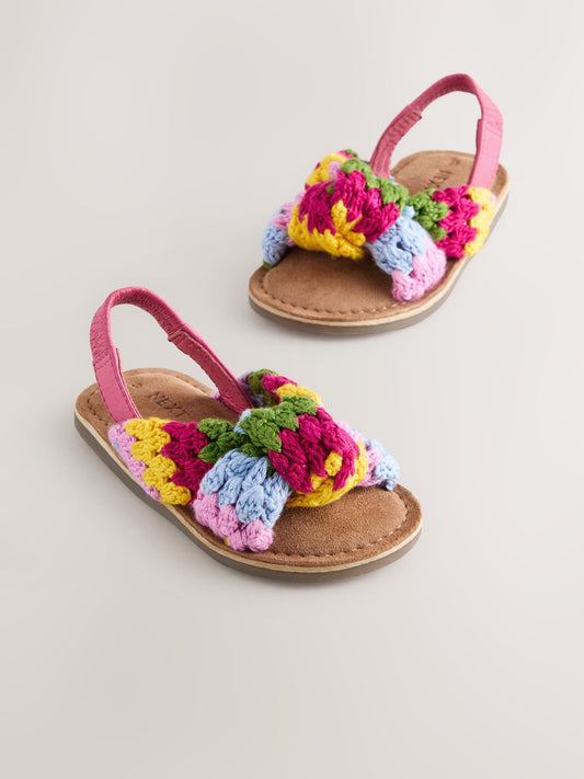 Rainbow Crochet Twist Sandals image 2