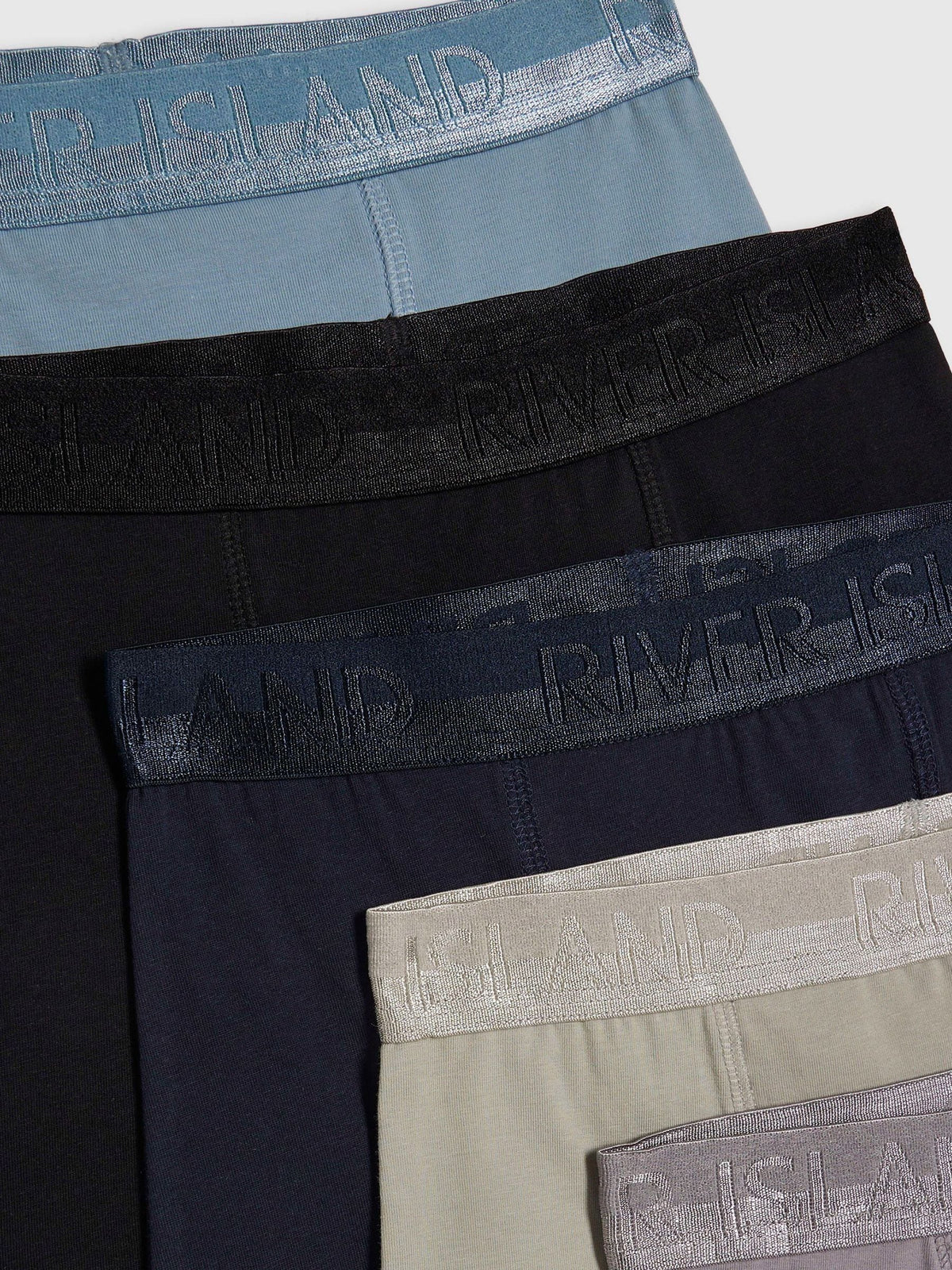 Dsiney Kidz - River Island Blue Metallic Waistband 5 Pack Boxers image 3