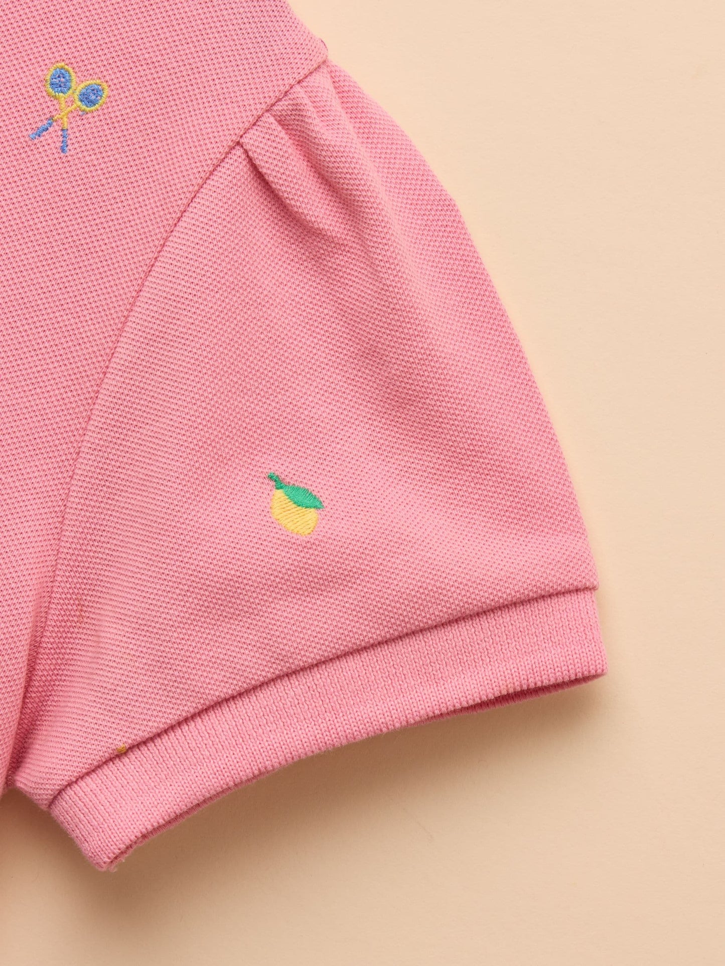 Joules Girls' Orla Pink Short Sleeve Polo Shirt Dress image 7