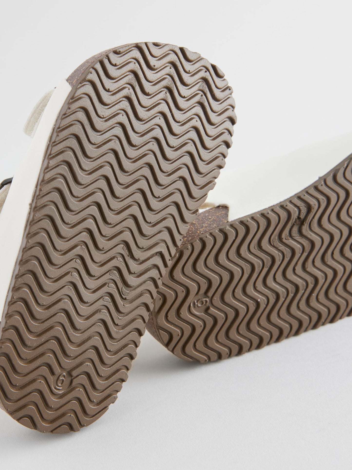 Neutral White Wide Fit (G) Corkbed Two Strap Sandals image 5
