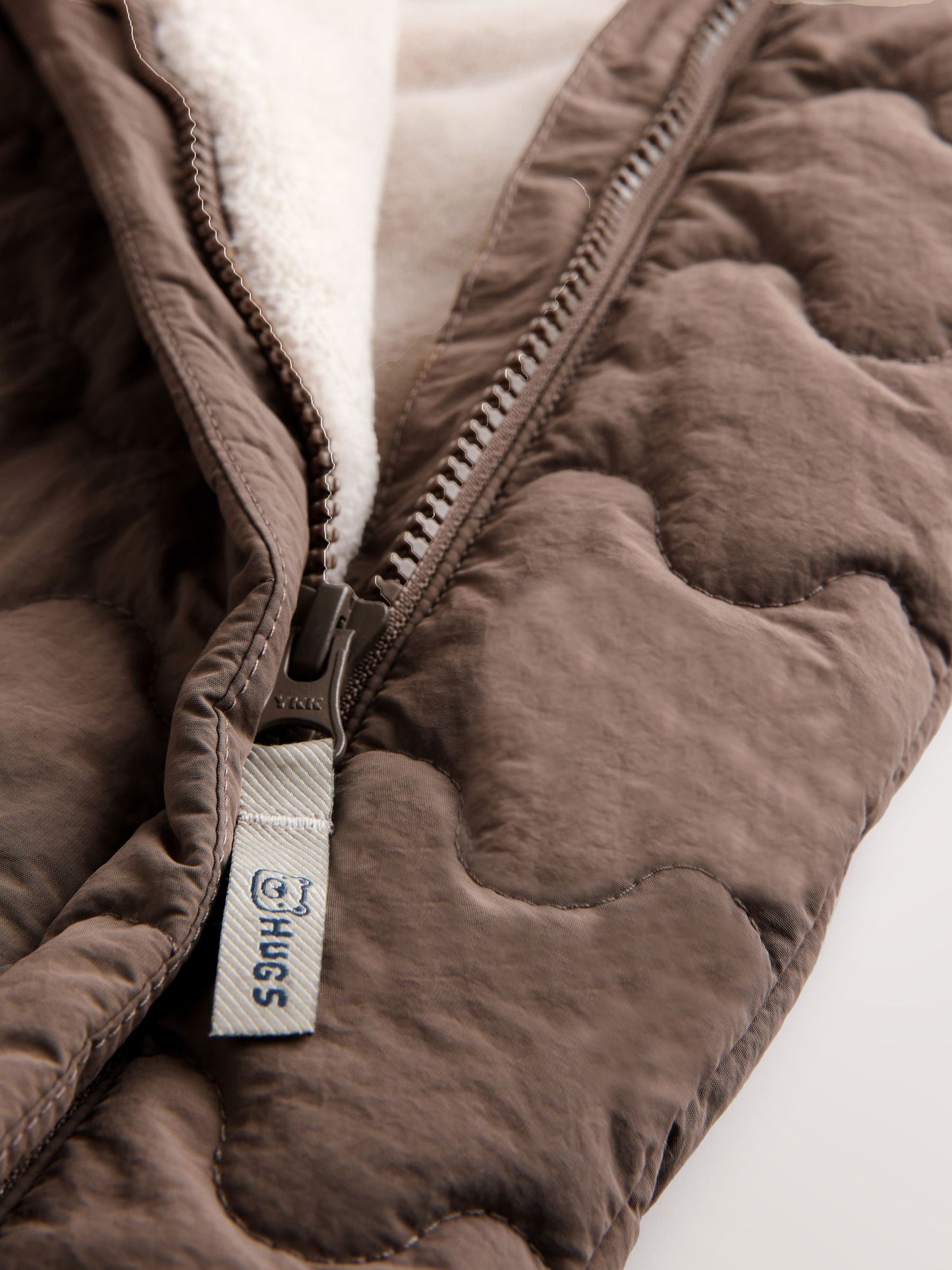 Brown Hooded Nylon Baby All-In-One (0-18mths)