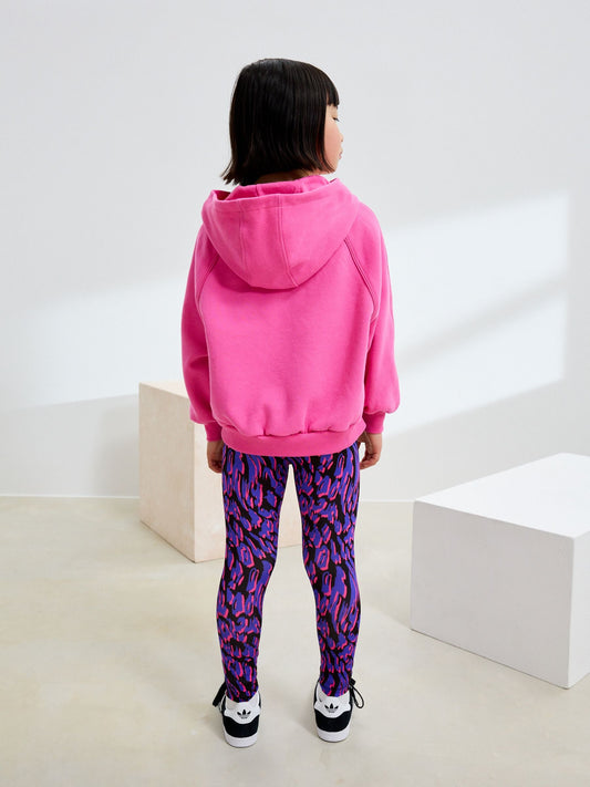 Pink and Blue Animal Print Hoodie and Sport Leggings Set (3-16yrs)