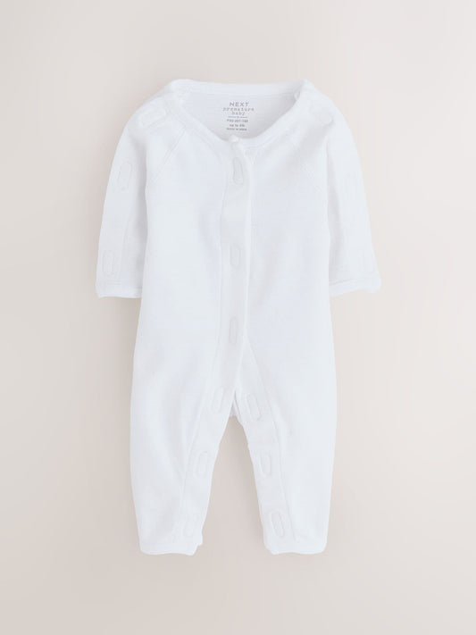 White Baby Premature Sleepsuit 6 Piece Set (0-0mths) image 2