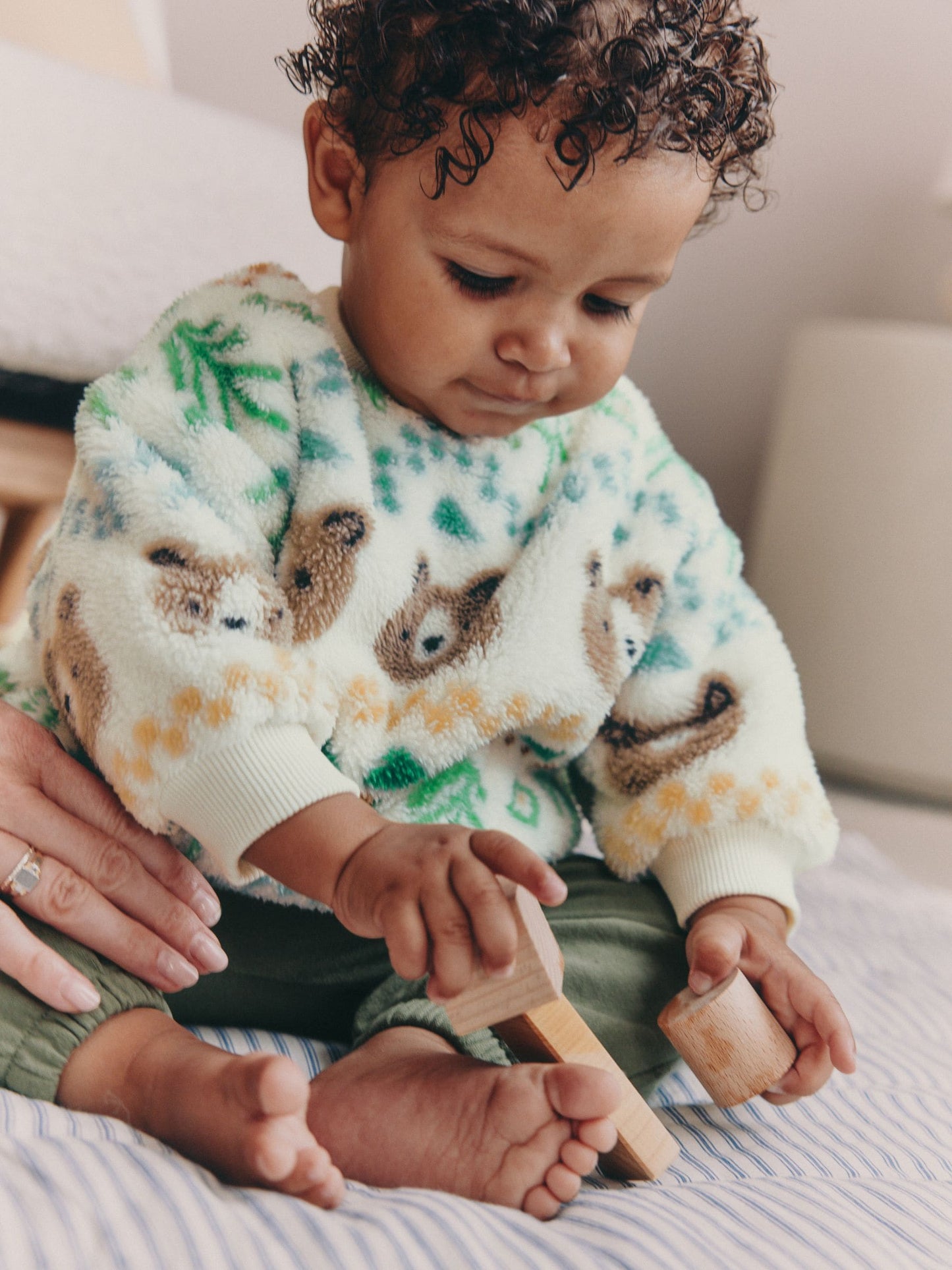 Green Bear Fairisle Baby Fleece Top and Joggers Set (0mths-2yrs)
