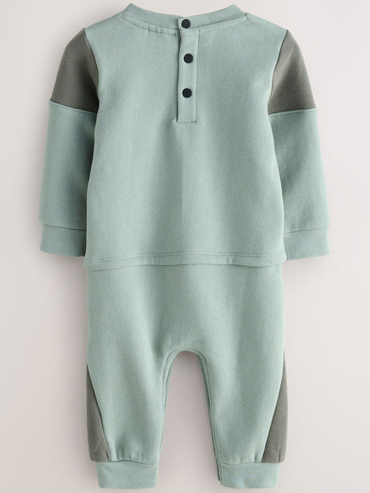 Baker by Ted Baker Green Mockable Rompersuit image 2