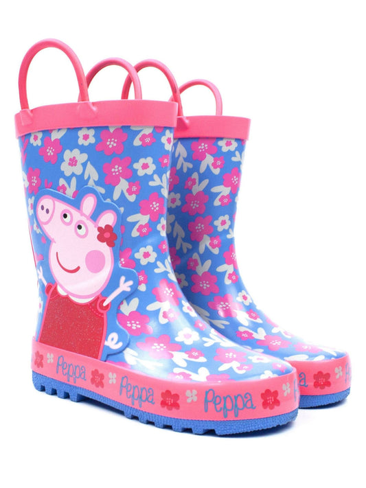 Vanilla Underground Blue Peppa Pig Kids Wellies with Handles image 2