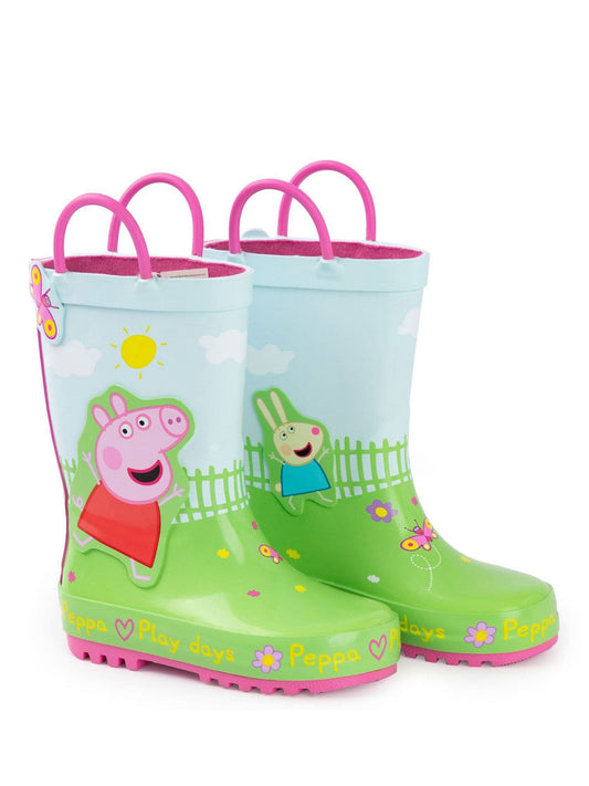 Vanilla Underground Green Peppa Pig Kids Wellies with Handles image 2