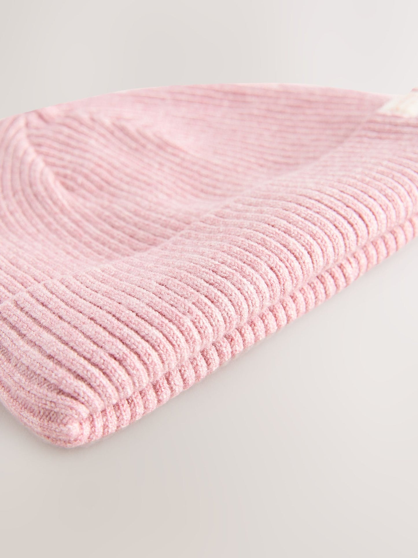 Pink/Cream Cable Knitted Baby Beanies 2 Pack (0-18mths) image 5