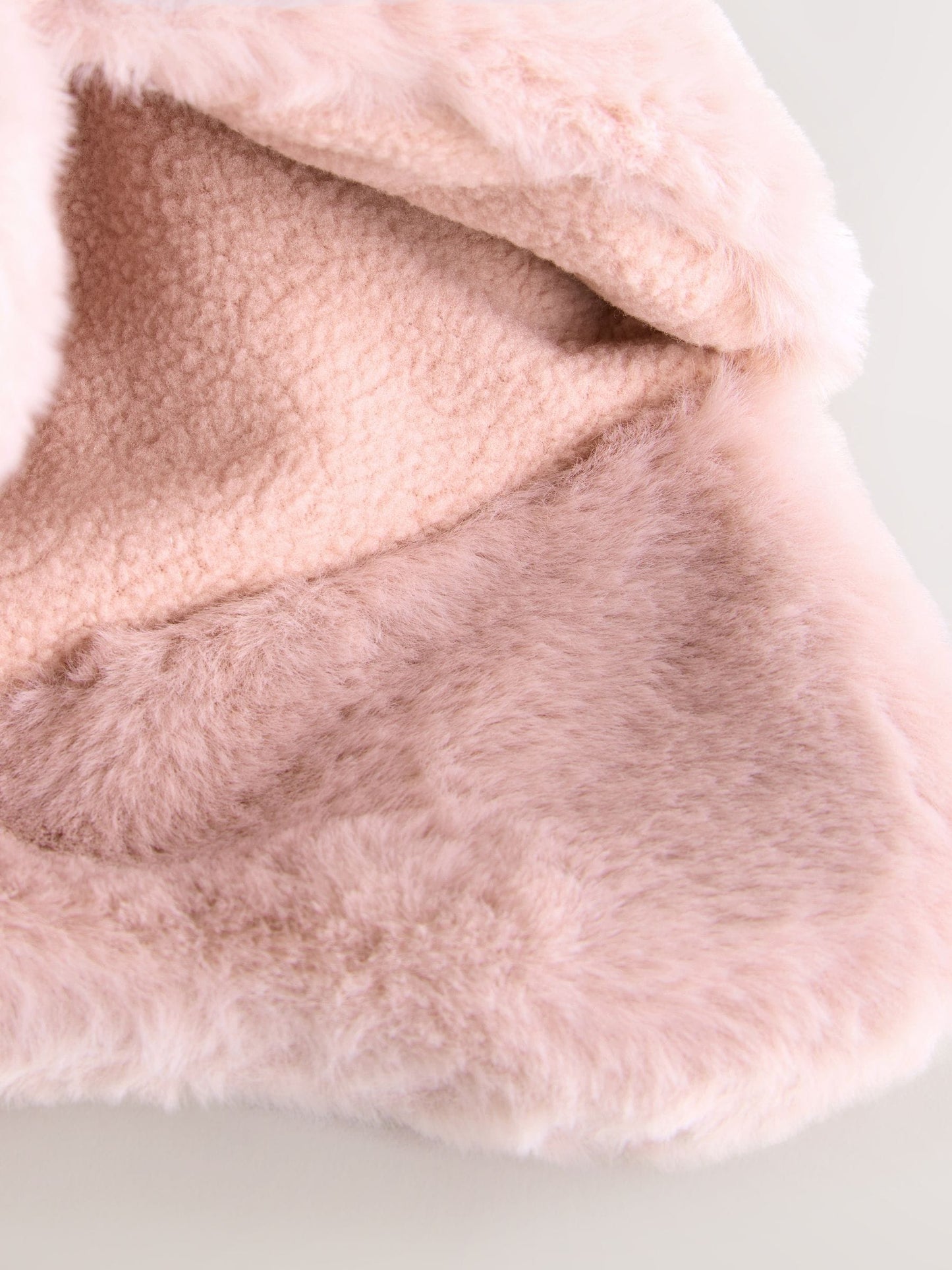 Pink Faux Fur Bear Baby Trapper Hat (0mths-2yrs) image 6