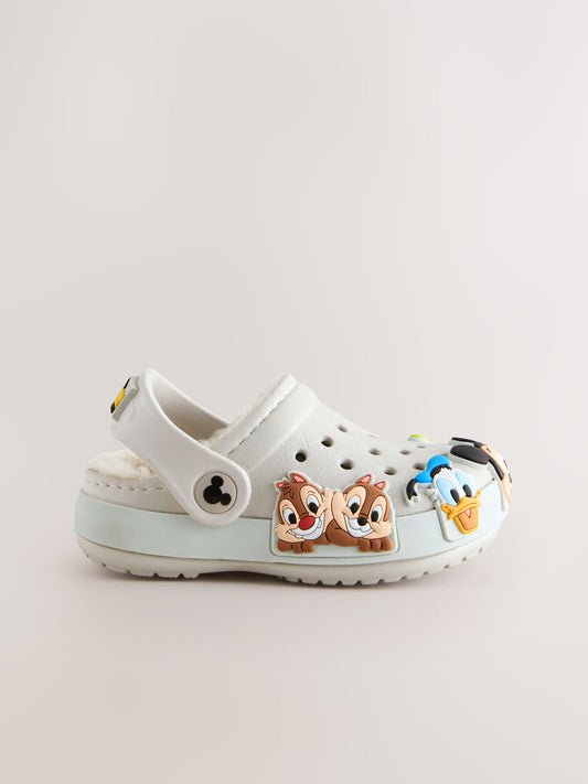 Neutral Mickey Warm Lined Slippers Clogs image 2