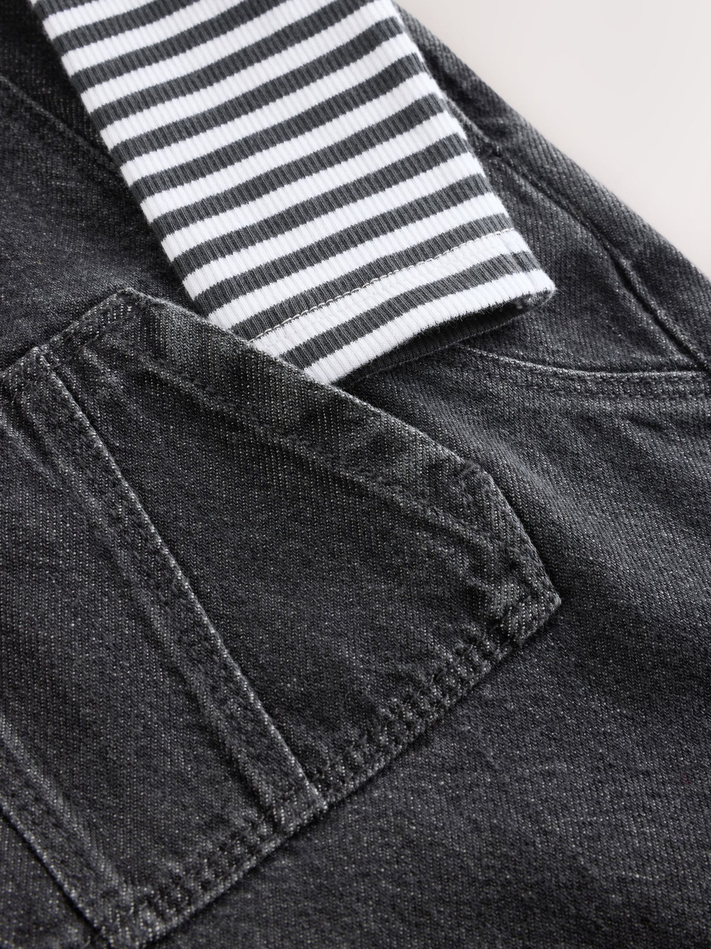 Charcoal Grey Baby Denim Dungarees and Bodysuit Set (0mths-2yrs) image 7