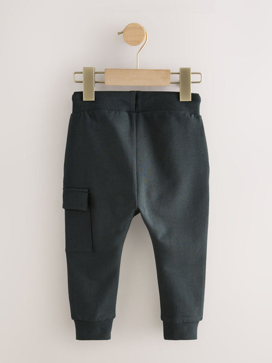 Charcoal Grey Skinny Utility Joggers (3mths-7yrs) image 2