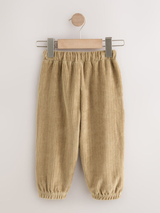 Tan Brown Jersey Cord Joggers (3mths-7yrs) image 2