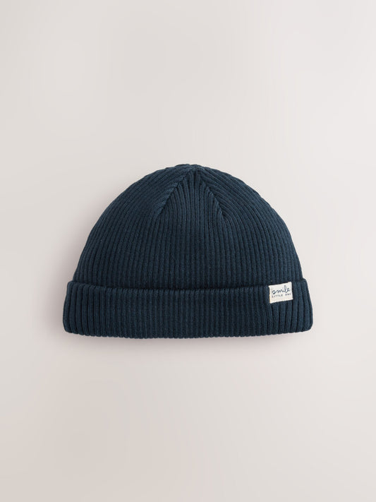 Blue 2 Pack Baby Beanie Knitted Hats image 2