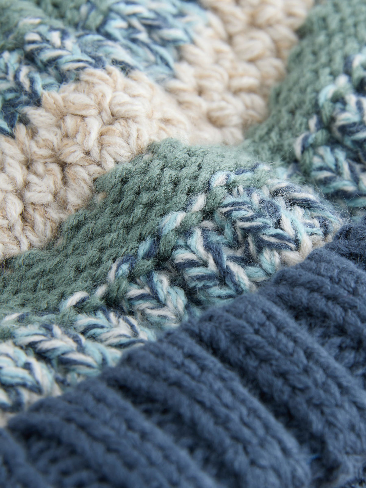 Green/Blue Baby Knitted Hat With Pom (0mths-2yrs) - image 3