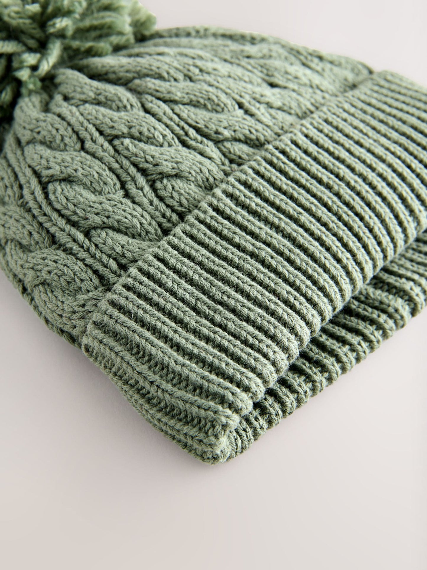 Green Baby Knitted Hat With Pom (0mths-2yrs) image 3