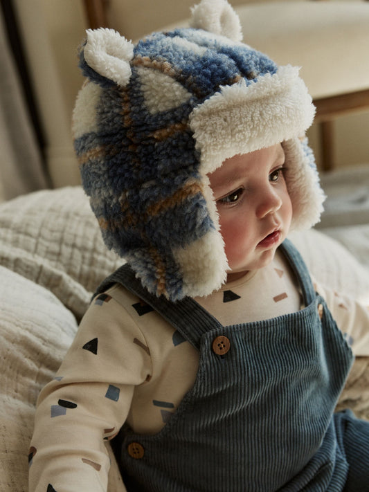Blue Baby Borg Traper Hat (0mths-2yrs) image 3