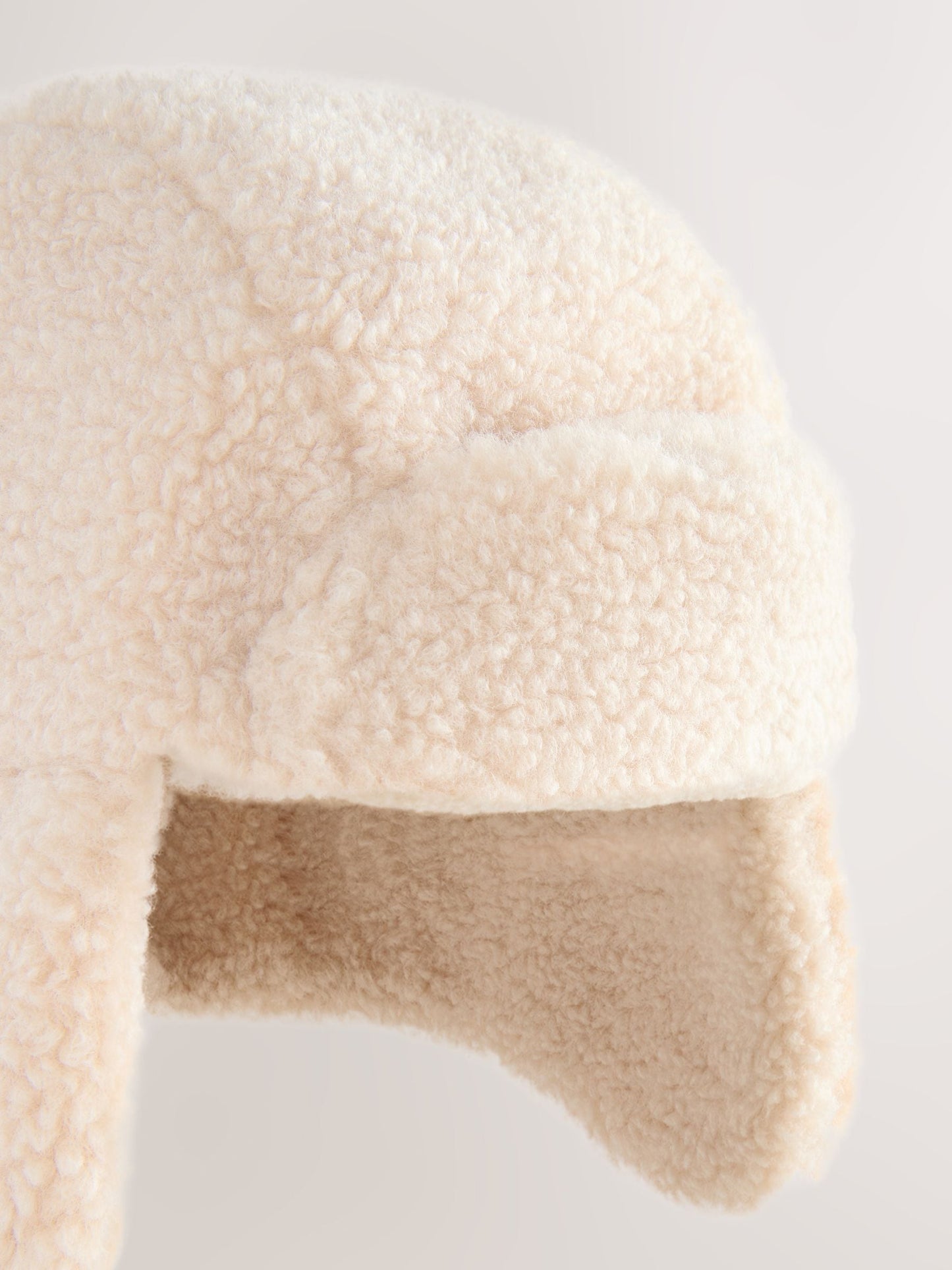 Beige Borg Trapper Baby Hat image 3