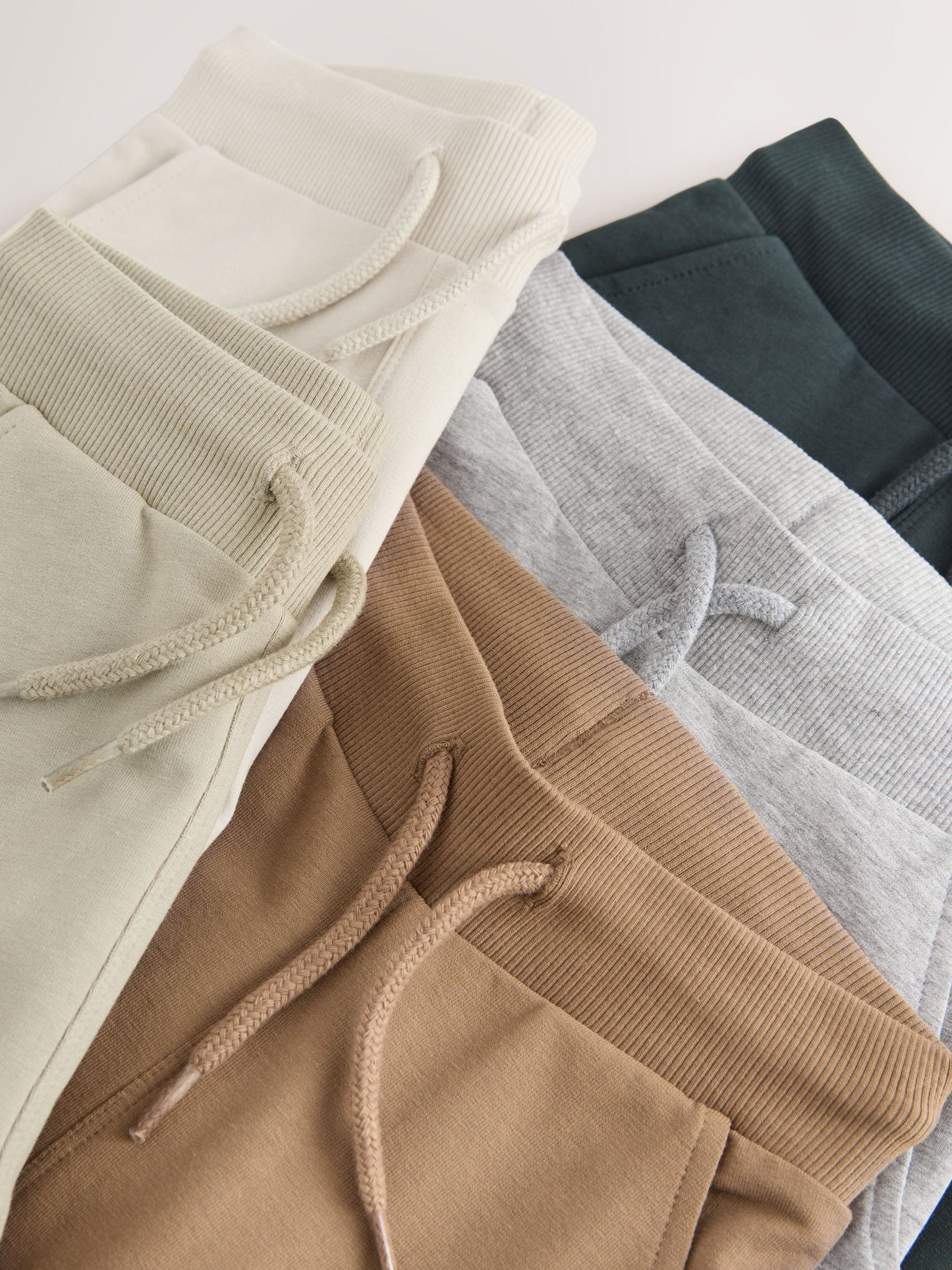 Stone/Tan Brown/Grey Skinny Fit Joggers 5 Pack (3mths-7yrs) image 9