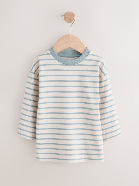 Multi Blue Long Sleeve T-Shirts 5 Pack (3mths-7yrs) image 2
