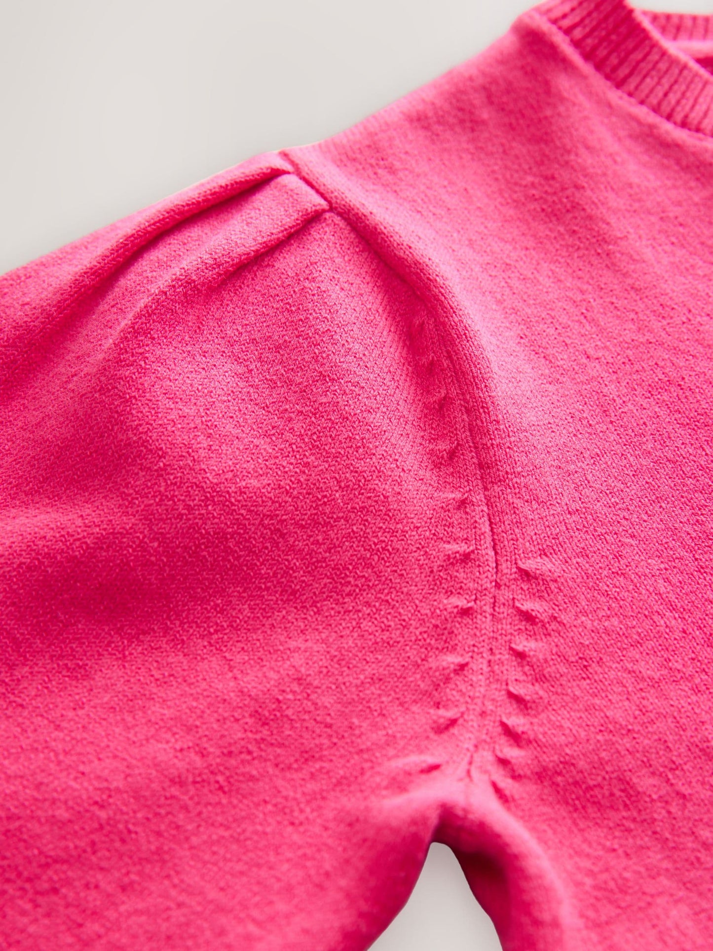 Raspberry Pink Pleated Sleeve Cardigan (3mths-10yrs)