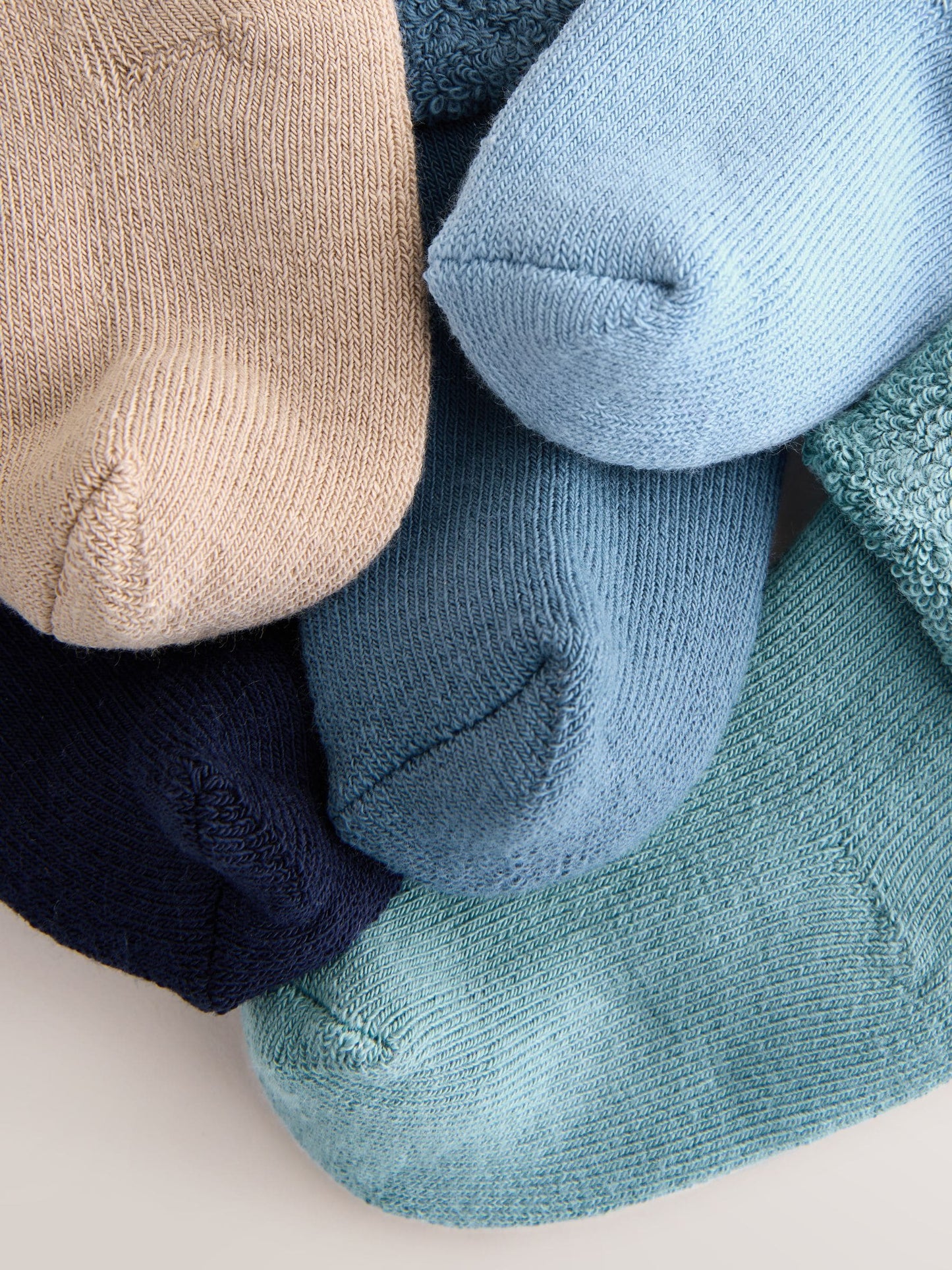 Blue Baby Towel Socks 5 Pack (0mths-2yrs) image 3