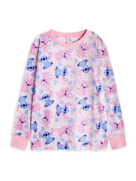 Vanilla Underground Pink Girls Disney Stitch Pyjamas 2 Pack - image 2