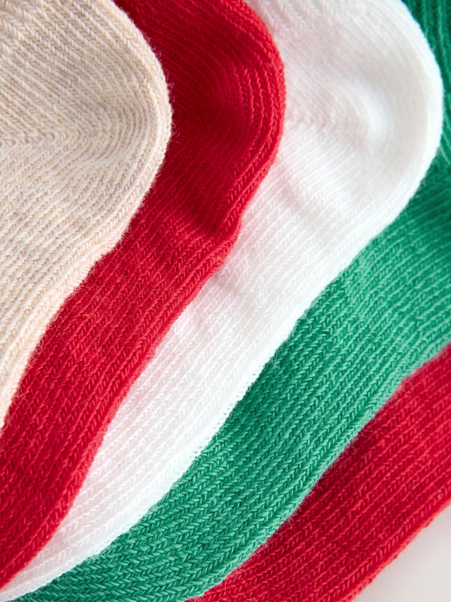 Red Baby Christmas Roll Top Socks 5 Pack (0mths-2yrs)