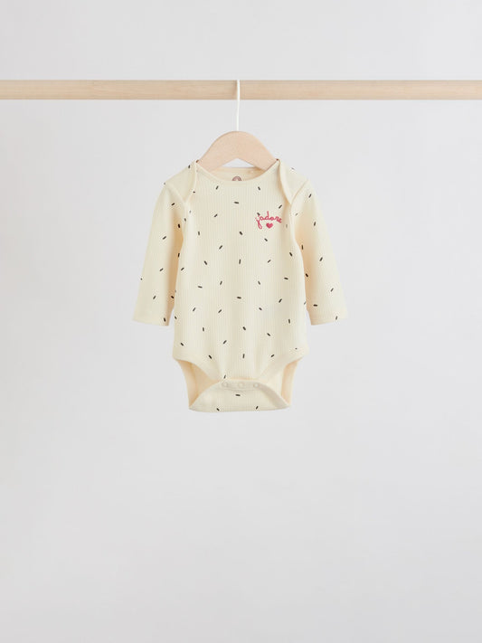 Red Baby Long Sleeve Bodysuits 5 Pack