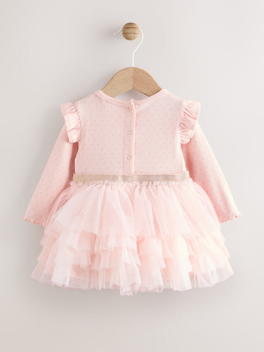 Dsiney Kidz - Pink Baby Long Sleeve Tutu Dress (0mths-2yrs) image 2