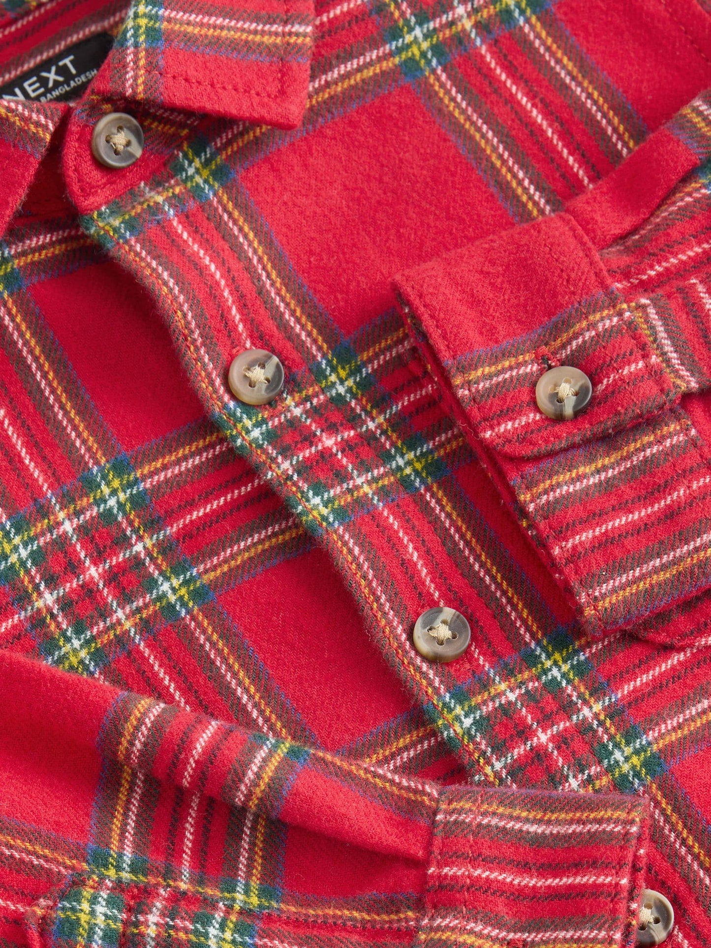 Red Tartan Long Sleeve Christmas Check Shirt (3mths-7yrs)