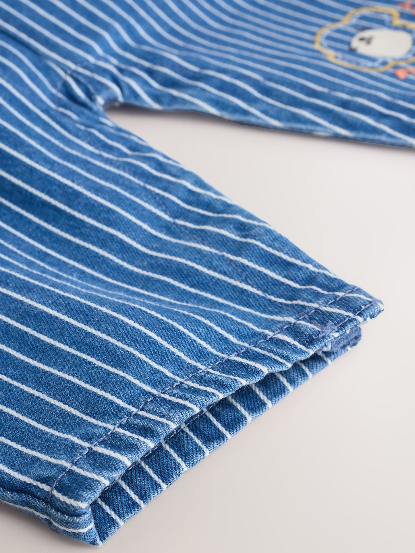 Bright Character Stripe Baby Denim Dungarees and Bodysuit Set (0mths-2yrs) image 7