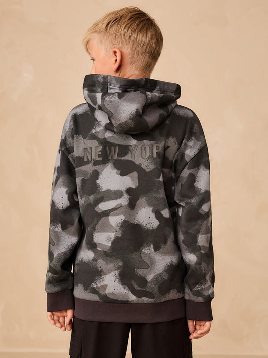 Mono Camo Older Boys Graphic Print Hoodie (3-16yrs)