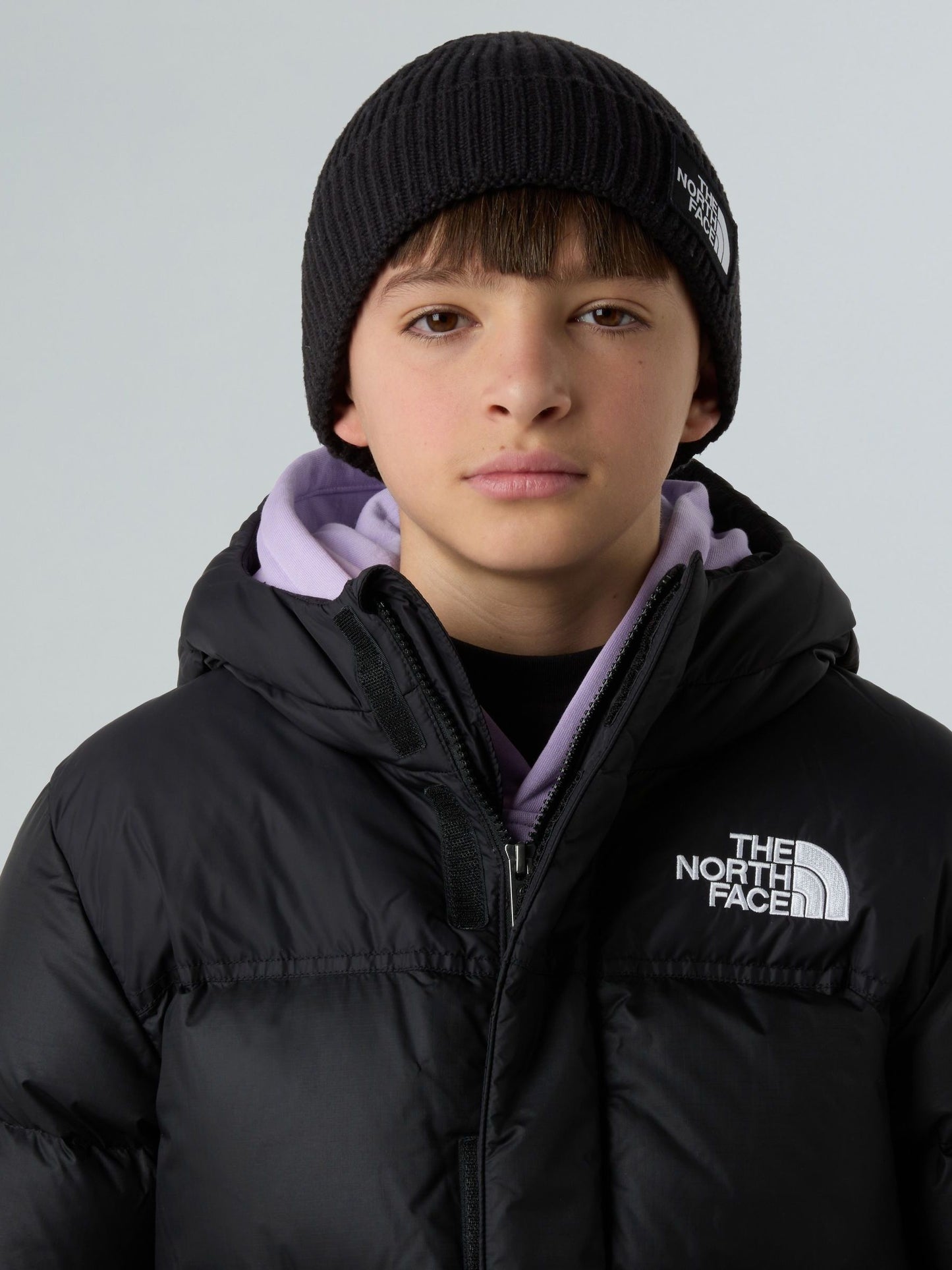 The North Face Black Kids Cabin Ski Tuke Pom Beanie image 1