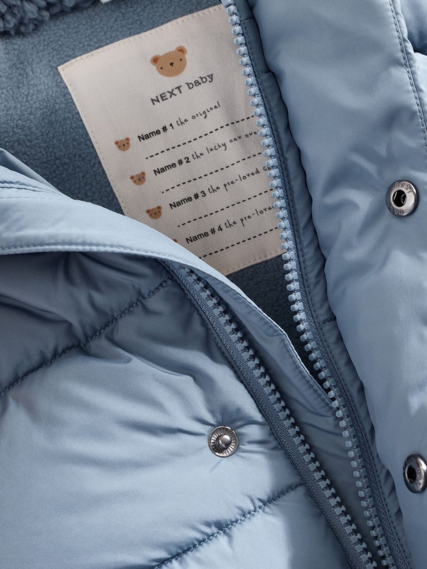 Blue Hooded Baby Puffer Jacket (0mths-2yrs)