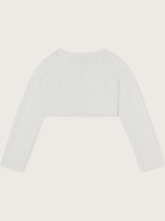 Dsiney Kidz - Monsoon White Emilia Lace Scallop Cardigan image 2