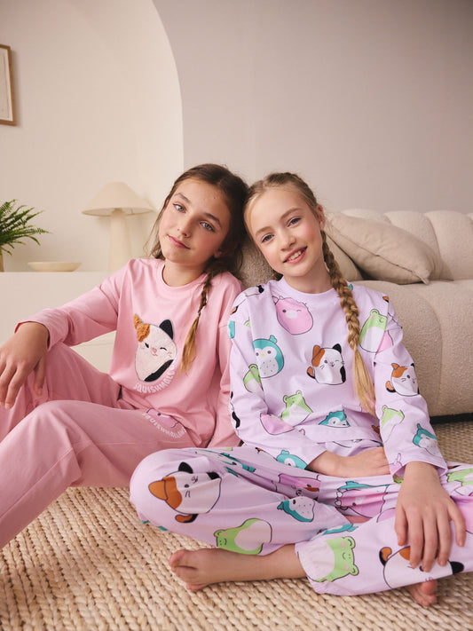 Pink/Lilac Squishmallow Pyjamas 2 Pack (5-14yrs) - image 2