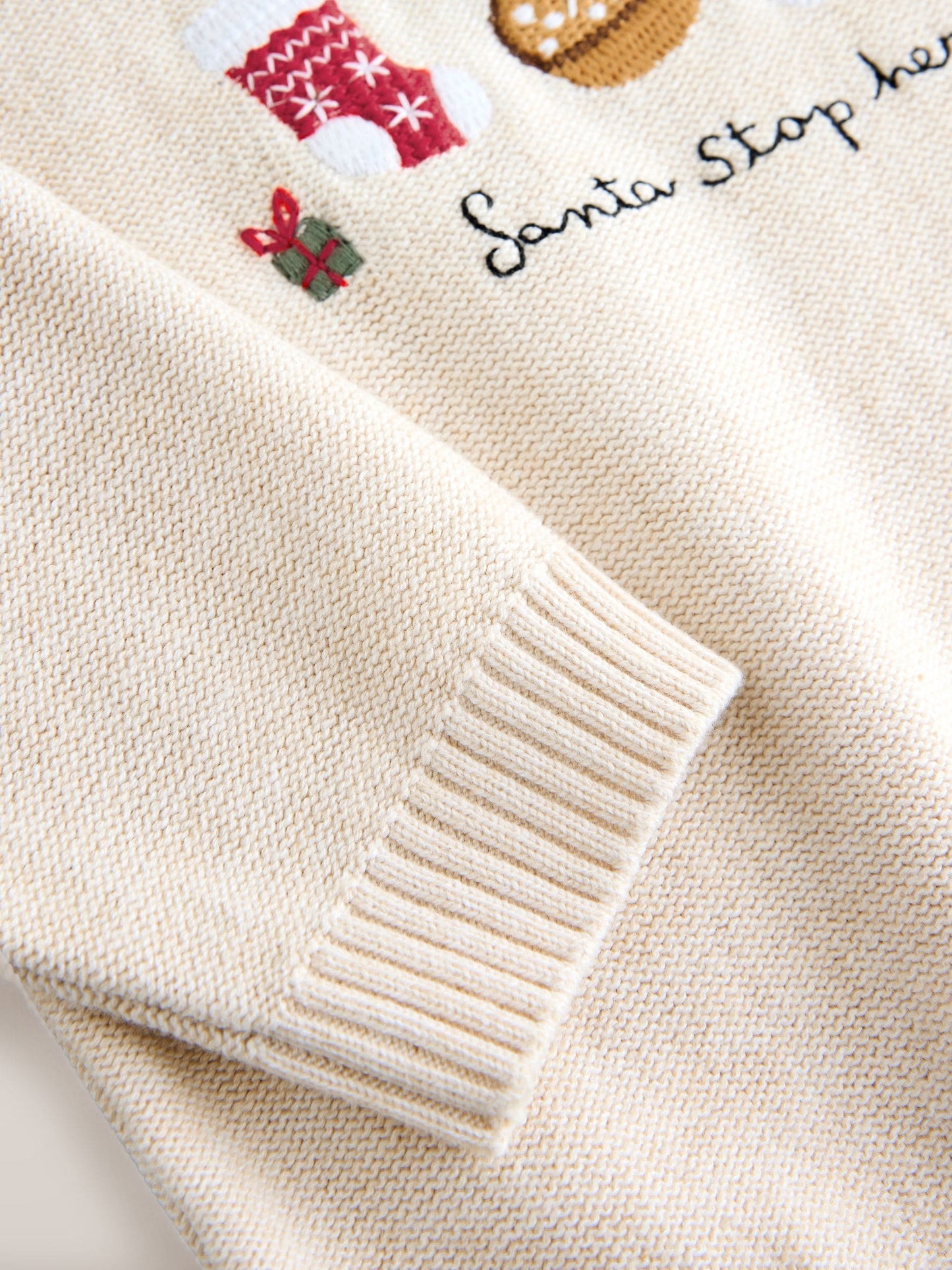 Cream Knitted Christmas Jumper (3mths-7yrs)