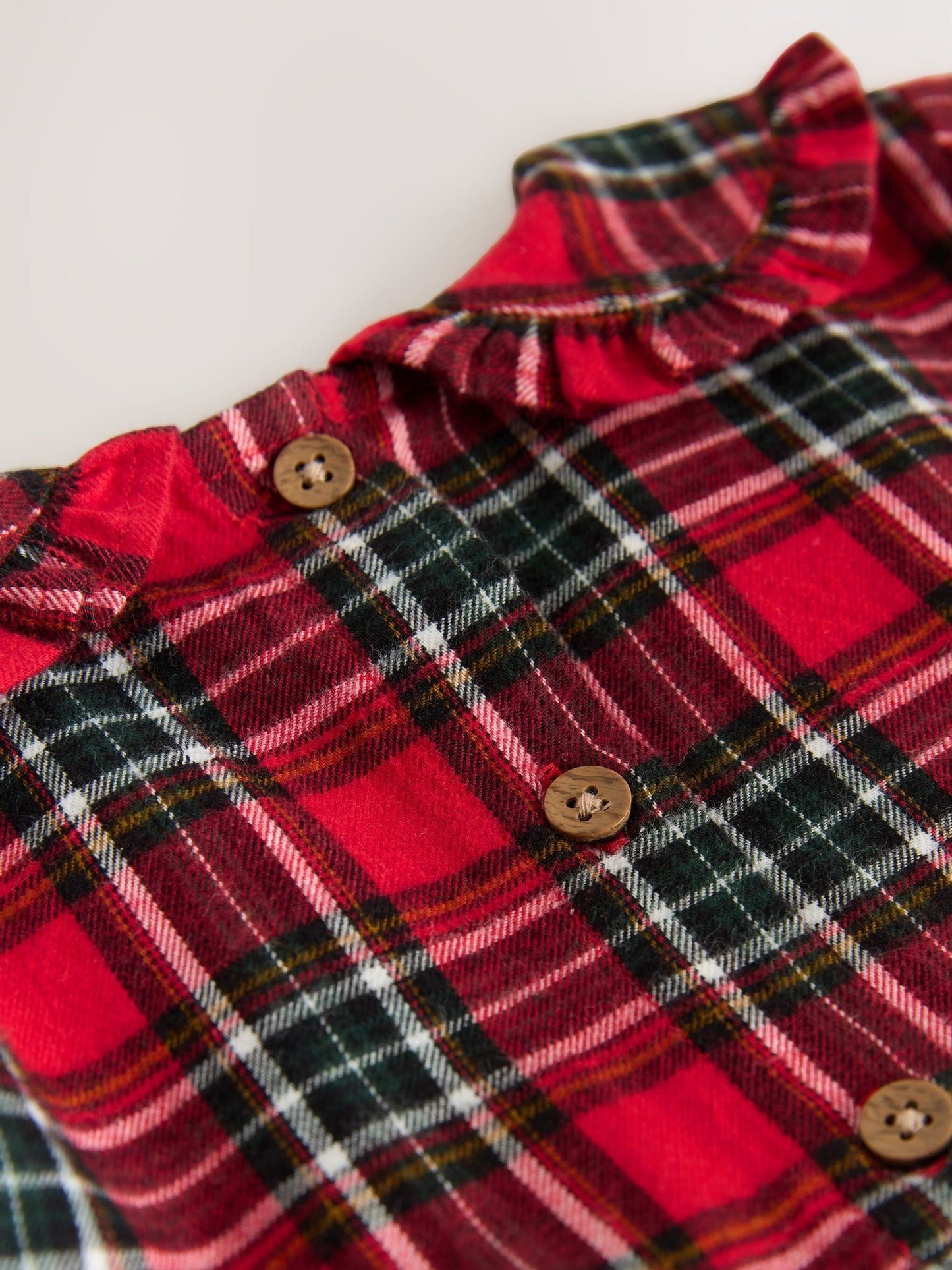 Red Check Long Sleeve Collar Dress (3mths-8yrs)
