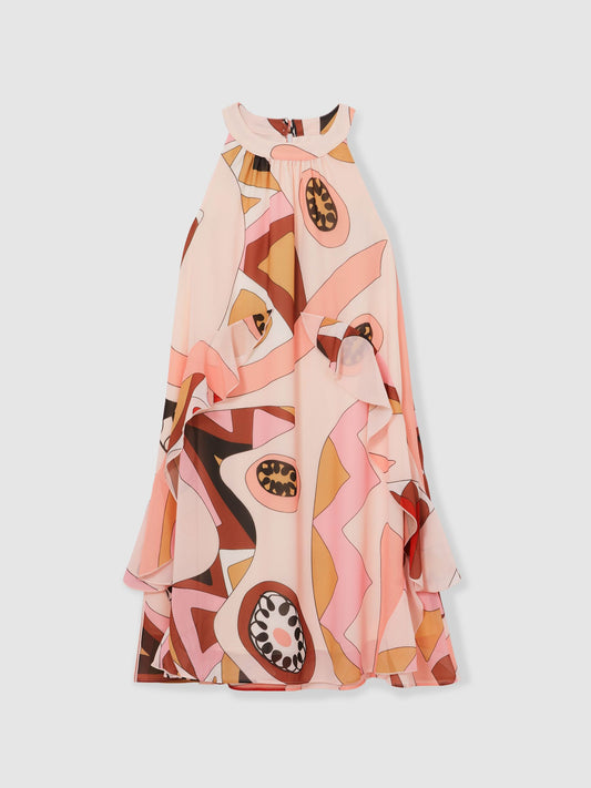 Reiss Pink Sasha 4-9 yrs Printed Ruffle-Trim Dress - image 2