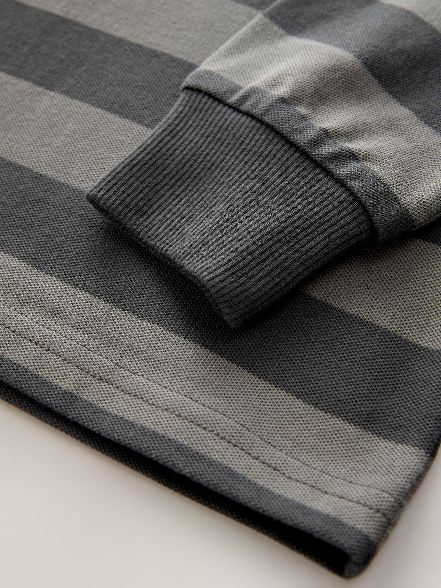 Dsiney Kidz - Charcoal/Grey Stripe Long Sleeve Polo Shirt (3-16yrs) image 6