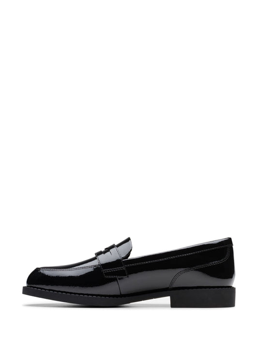 Dsiney Kidz - Clarks Black Patent Standard Fit (F) Older Girls Tappa Edge Loafers image 2