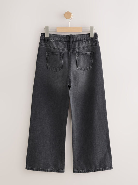 Dsiney Kidz - Charcoal Grey Stud Embellished Wide Leg Jeans (3-16yrs) image 2